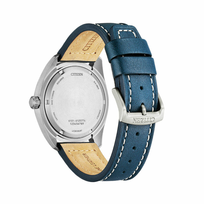 Lucky One Citizen Super Titanium Eco-Drive Leather Strap Watch BM8560-45L