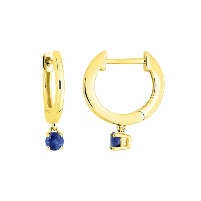 lucky one Colors Hoop Earrings – Sapphire Yellow Gold