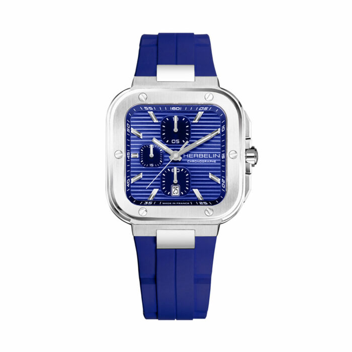 lucky one Herbelin Cap Camarat Square Chronograph Blue Watch