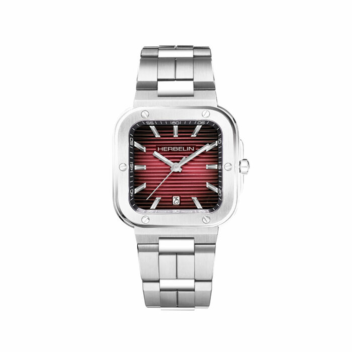 lucky one HERBELIN Cap Camarat Square Red Dial Watch