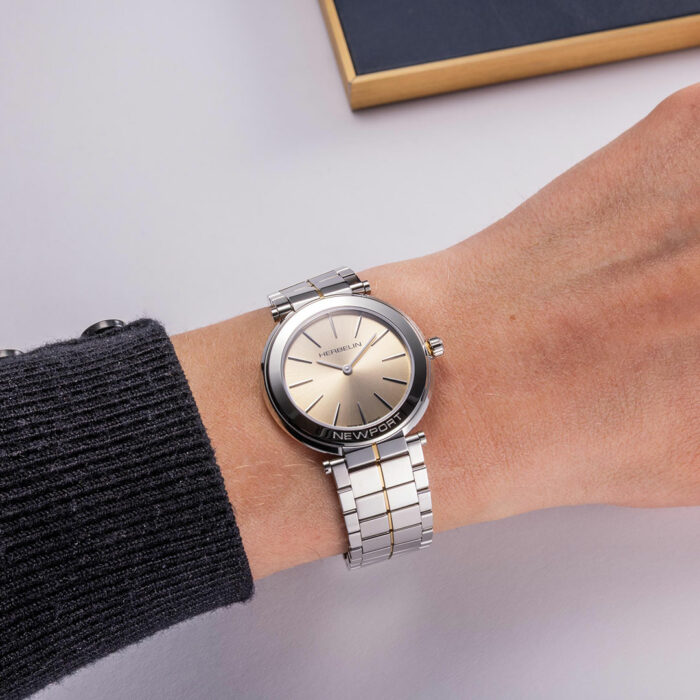 Lucky One Herbelin Newport Slim Champagne Dial Watch