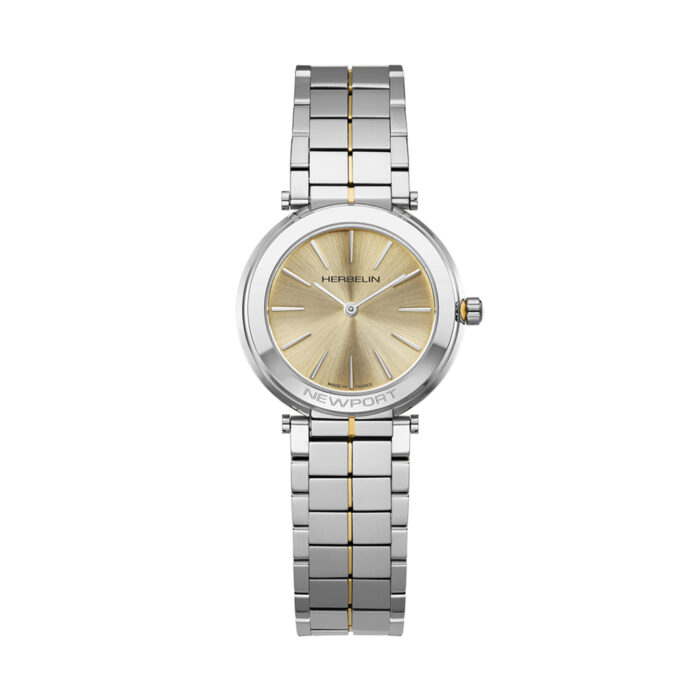 lucky one Herbelin Newport Slim Champagne Dial Watch