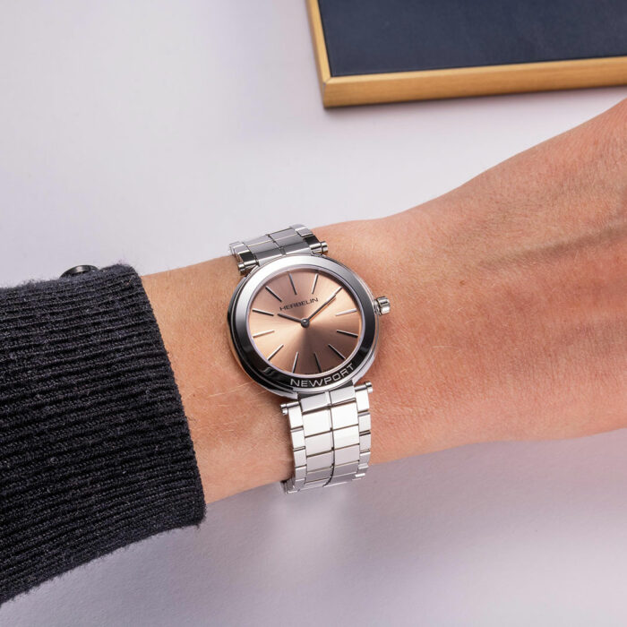 Lucky One Herbelin Newport Slim Rose Champagne Dial Watch