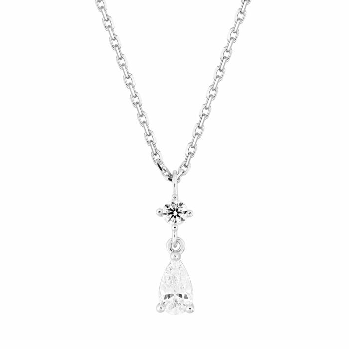 lucky one Init Diamond Necklace – White Gold with Solitaire Diamond