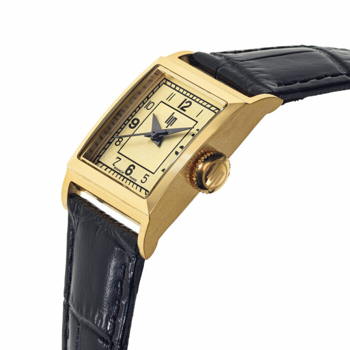 Lucky One LIP Churchill C18 Watch – Golden With Black Leather