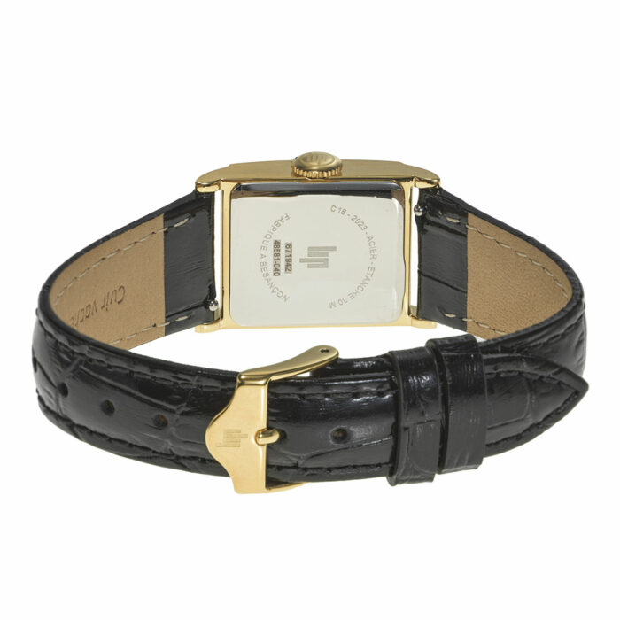 Lucky One LIP Churchill C18 Watch – Golden With Black Leather