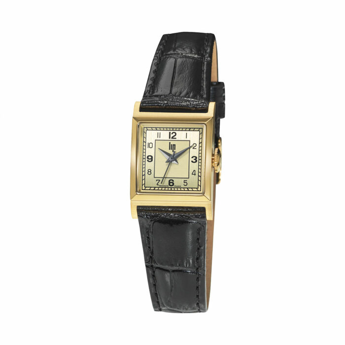 lucky one LIP Churchill C18 Watch – Golden with Black Leather