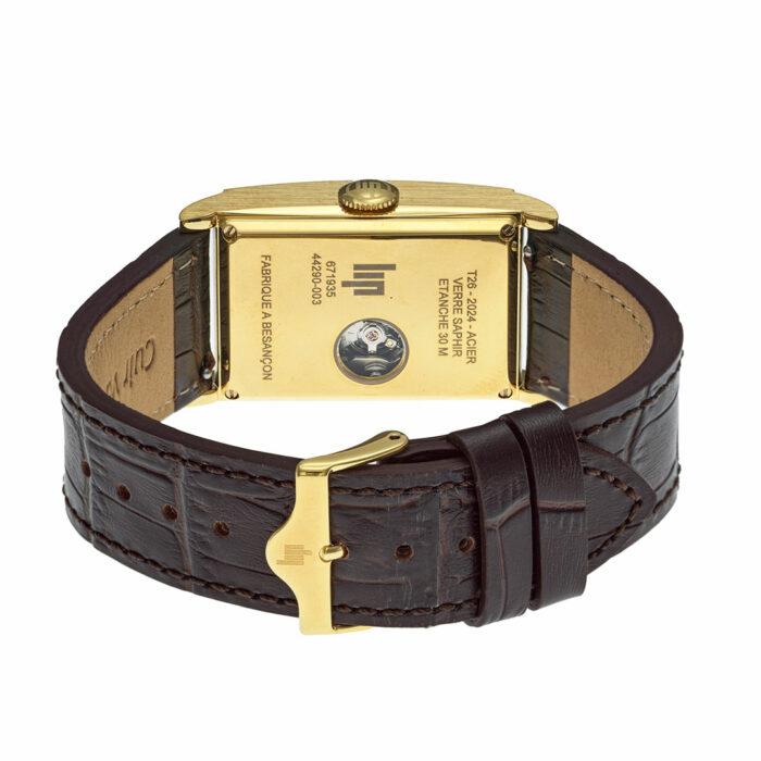 Lucky One LIP Churchill T26 Automatic Watch – Golden With Brown Leather
