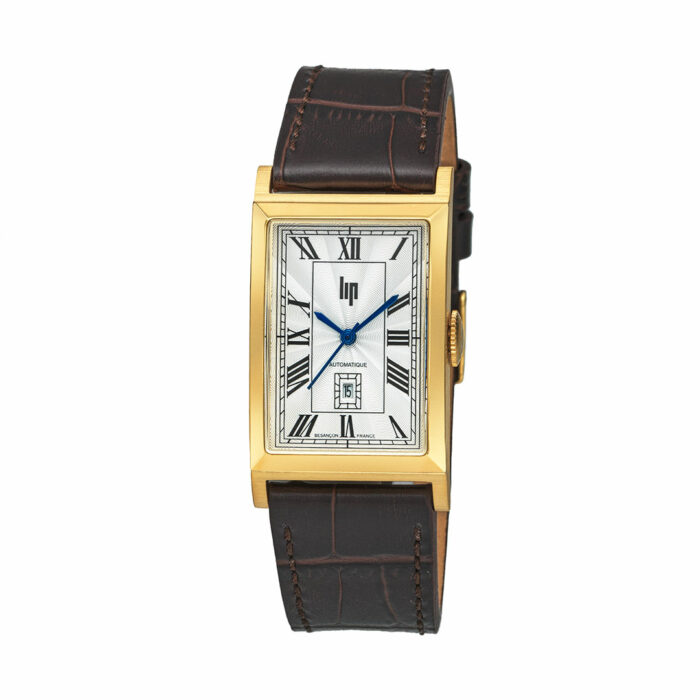 lucky one LIP Churchill T26 Automatic Watch – Golden with Brown Leather