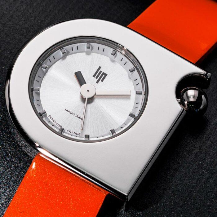 Lucky One Lip Mach 2000 Mini Moon Orange Silver Watch 671165