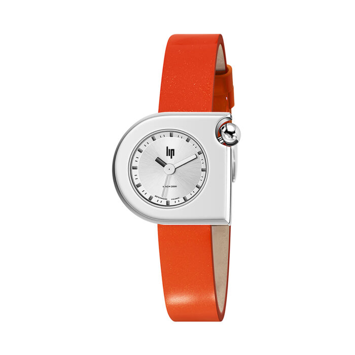 lucky one Lip Mach 2000 Mini Moon Orange Silver Watch 671165