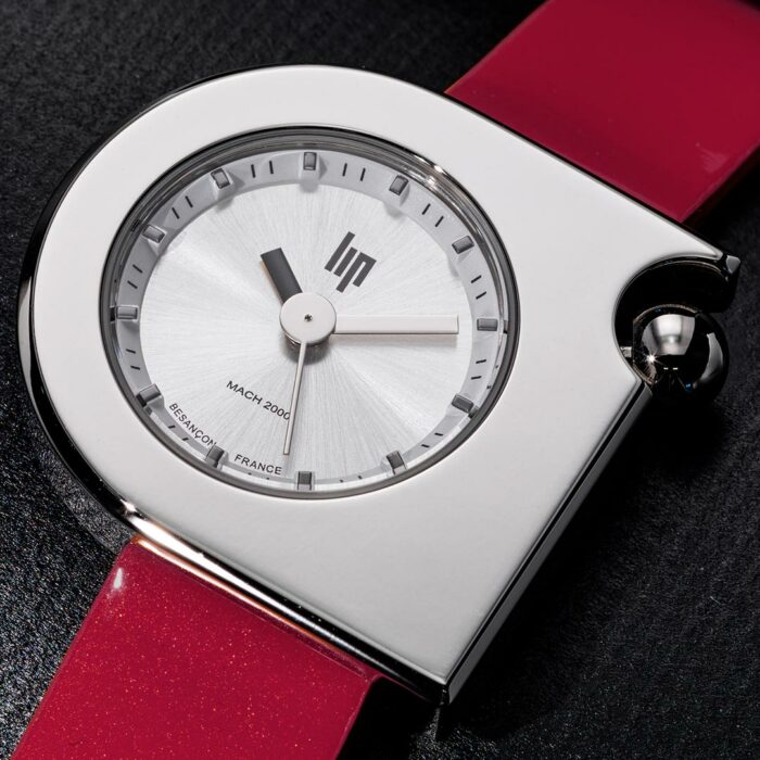 Lucky One Lip Mach 2000 Mini Moon Red Silver Watch 671394