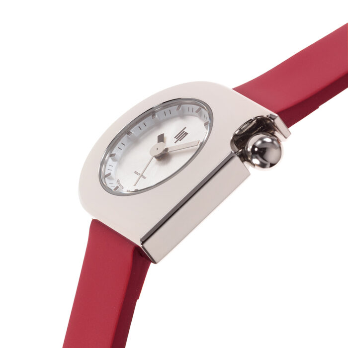 Lucky One Lip Mach 2000 Mini Moon Red Silver Watch 671394
