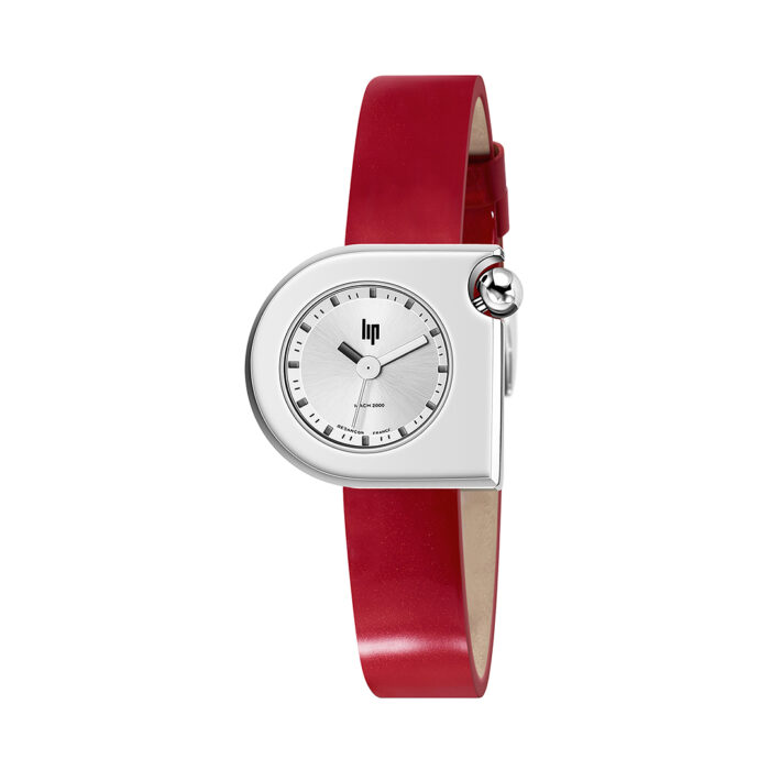 lucky one Lip Mach 2000 Mini Moon Red Silver Watch 671394