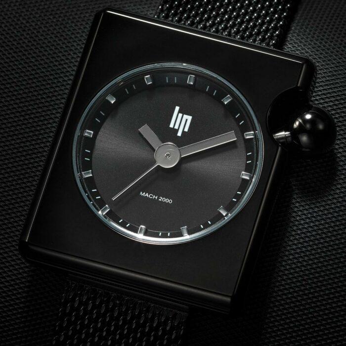 Lucky One Lip Mach 2000 Mini Square Black Watch 671391