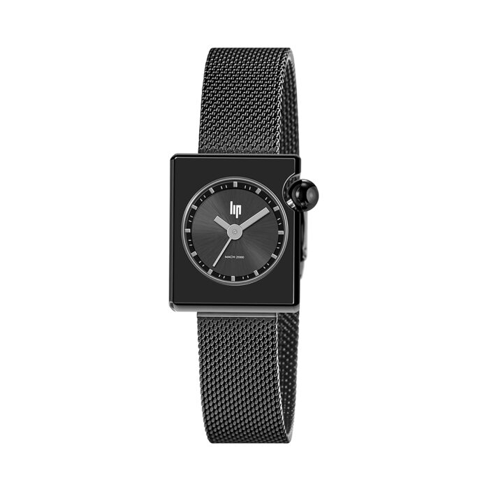 lucky one Lip Mach 2000 Mini Square Black Watch 671391