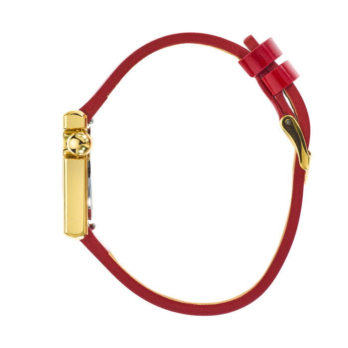 Lucky One Lip Mach 2000 Mini Square Golden Red Watch 671186