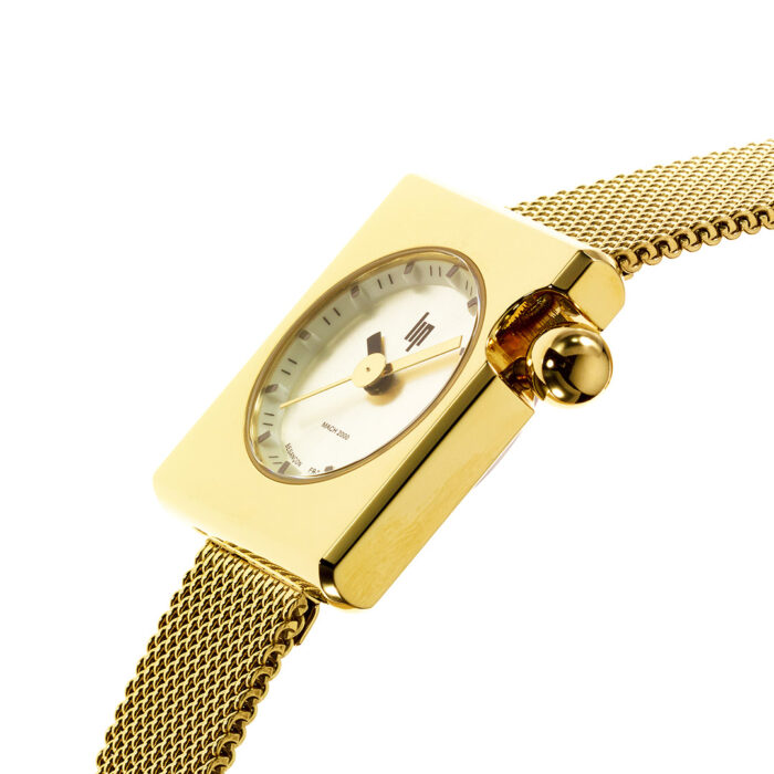 Lucky One Lip Mach 2000 Mini Square Golden Watch 671177
