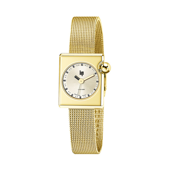lucky one Lip Mach 2000 Mini Square Golden Watch 671177
