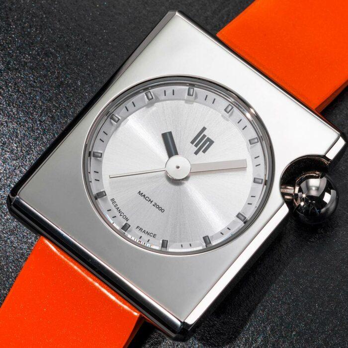 Lucky One Lip Mach 2000 Mini Square Orange Watch 671175