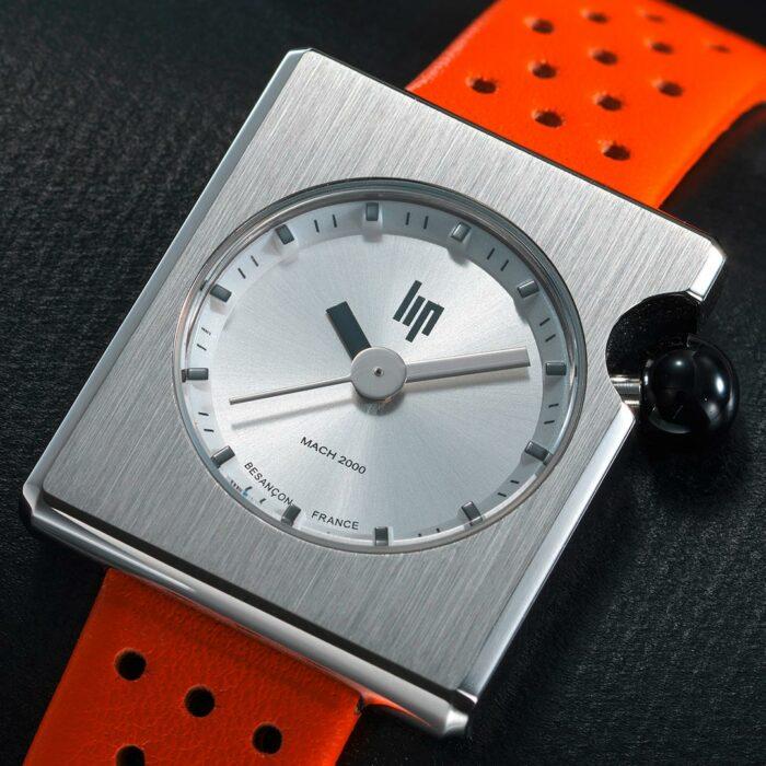 Lucky One Lip Mach 2000 Mini Square Orange Watch 671192