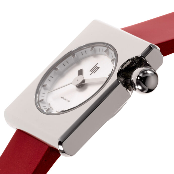 Lucky One Lip Mach 2000 Mini Square Red Watch 671174