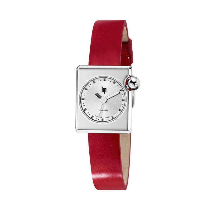 lucky one Lip Mach 2000 Mini Square Red Watch 671174