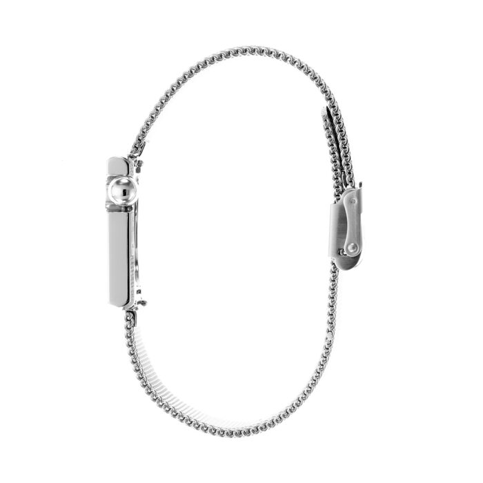 Lucky One Lip Mach 2000 Mini Square Silver Watch 671172