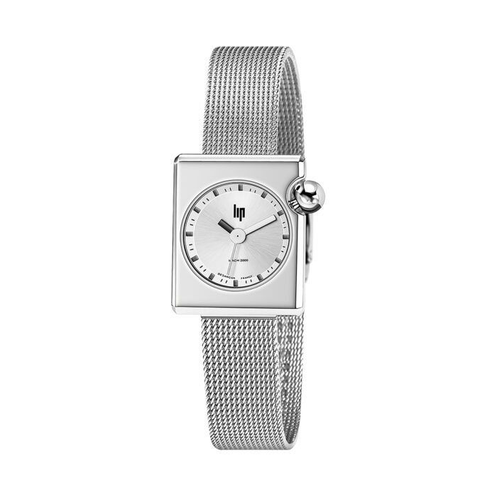 lucky one Lip Mach 2000 Mini Square Silver Watch 671172