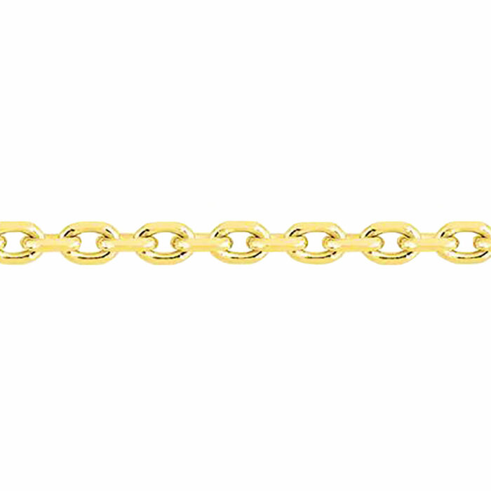 lucky one 1.4mm Diamond Cut Cable Chain – 18k Gold
