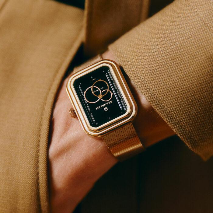 Lucky One Beaubleu Ecce Figura Onyx Rosegold Watch