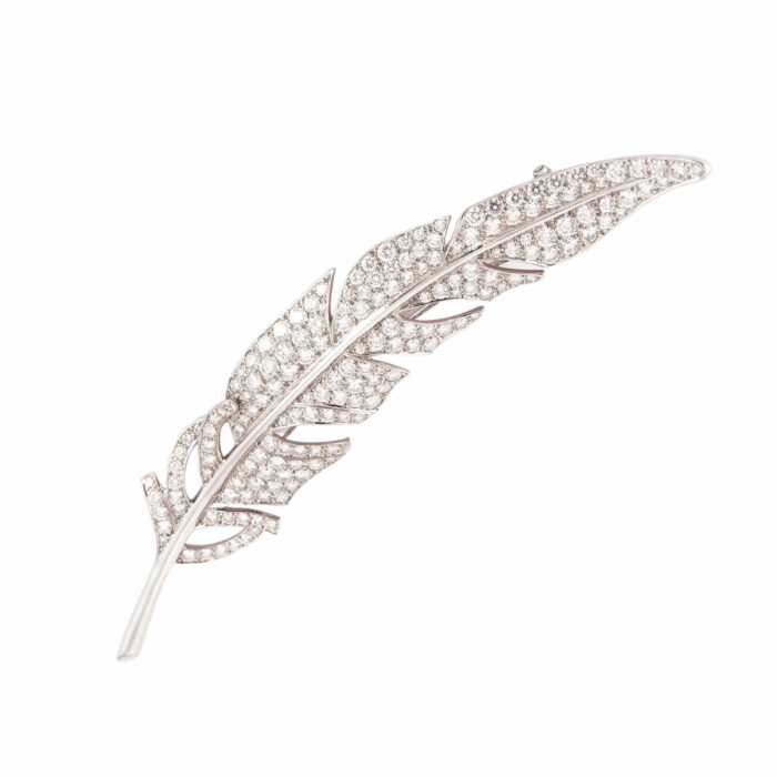 lucky one Boucheron Diamond Feather Brooch