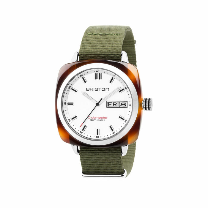 lucky one Briston Jour Date White Green Watch