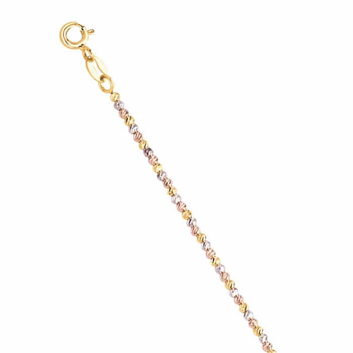 lucky one Chiseled Tri-colour Gold Bracelet