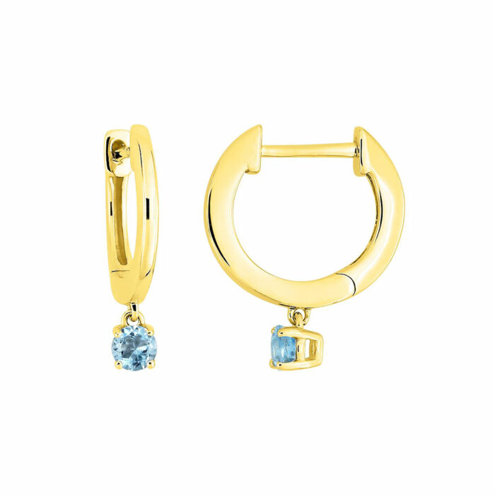 lucky one Colors Hoop Earrings – Topaz Yellow Gold