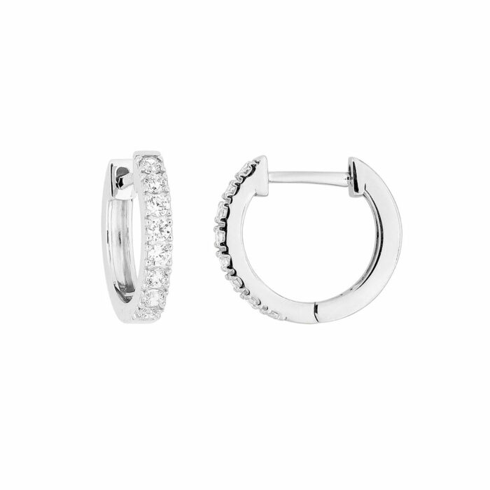 lucky one Darling #3 Hoop Earrings – Gold Diamonds