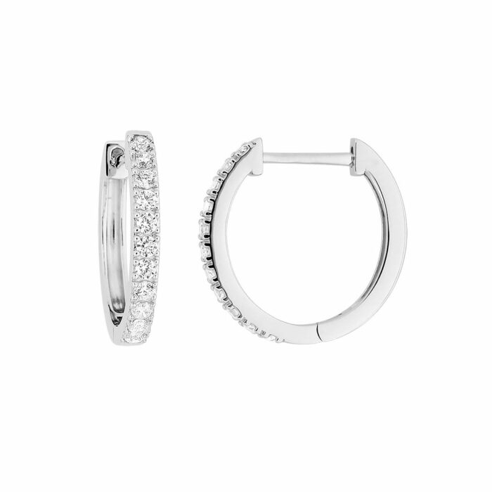 lucky one Darling #4 Hoop Earrings – Gold Diamonds