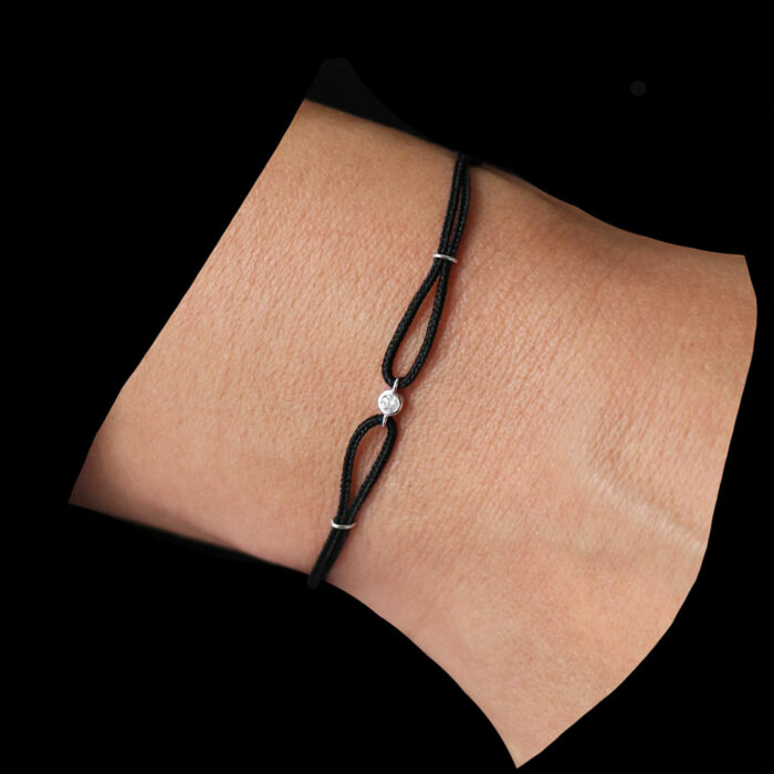 lucky one Diamond Cord Bracelet