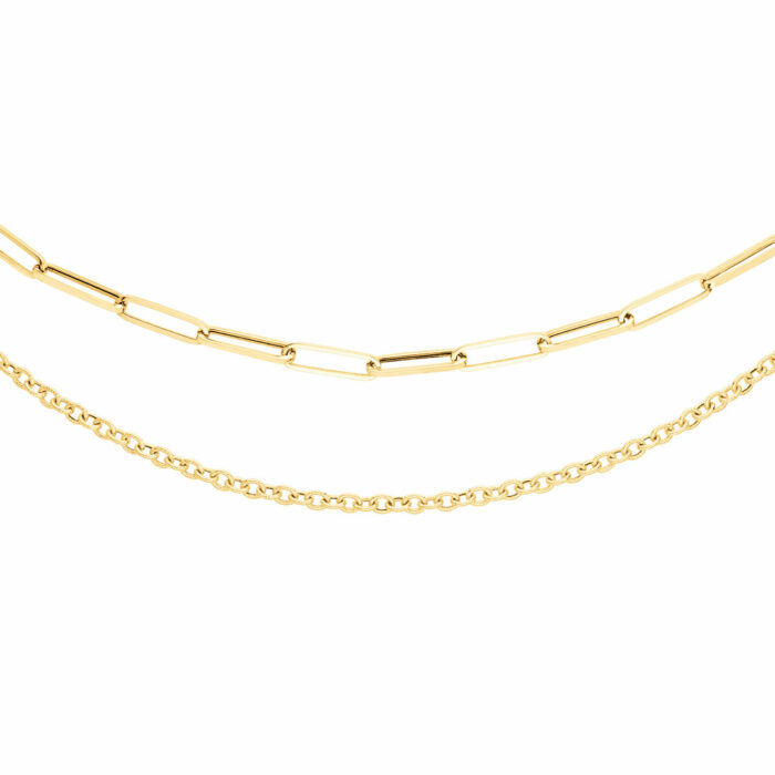 lucky one Double Chain Necklace