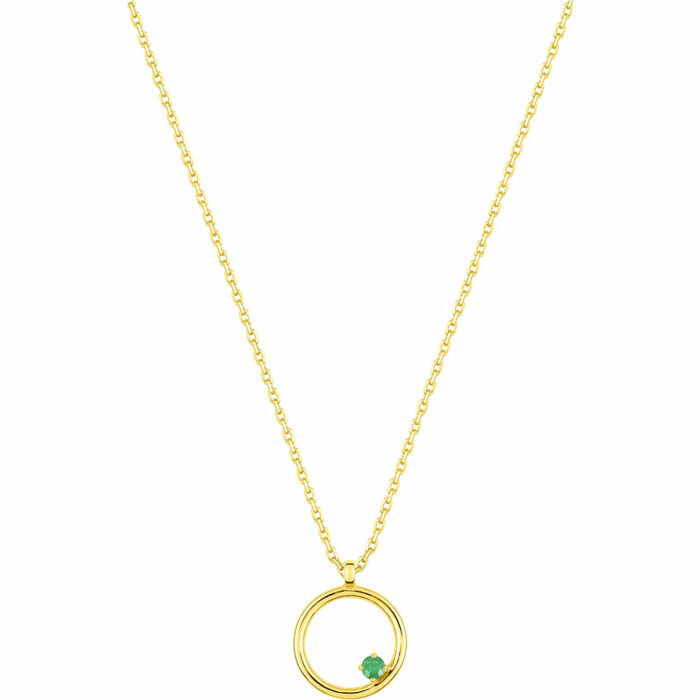 Lucky One Emerald Circle Necklace