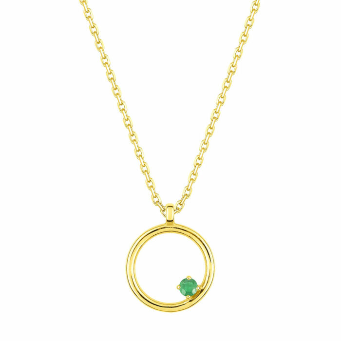 lucky one Emerald Circle Necklace
