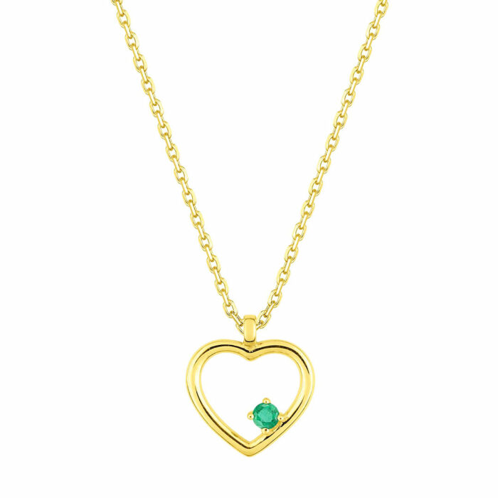 lucky one Emerald Heart Necklace