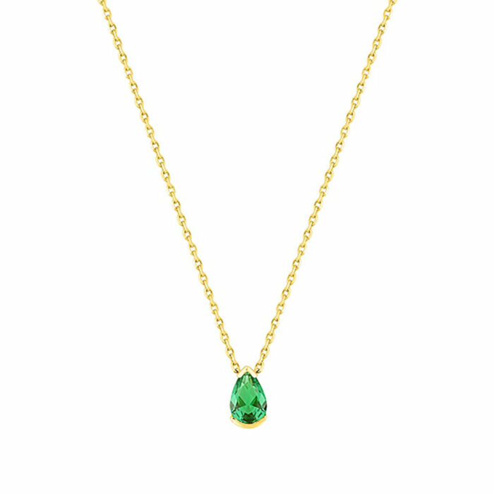 lucky one Emerald Pear Necklace