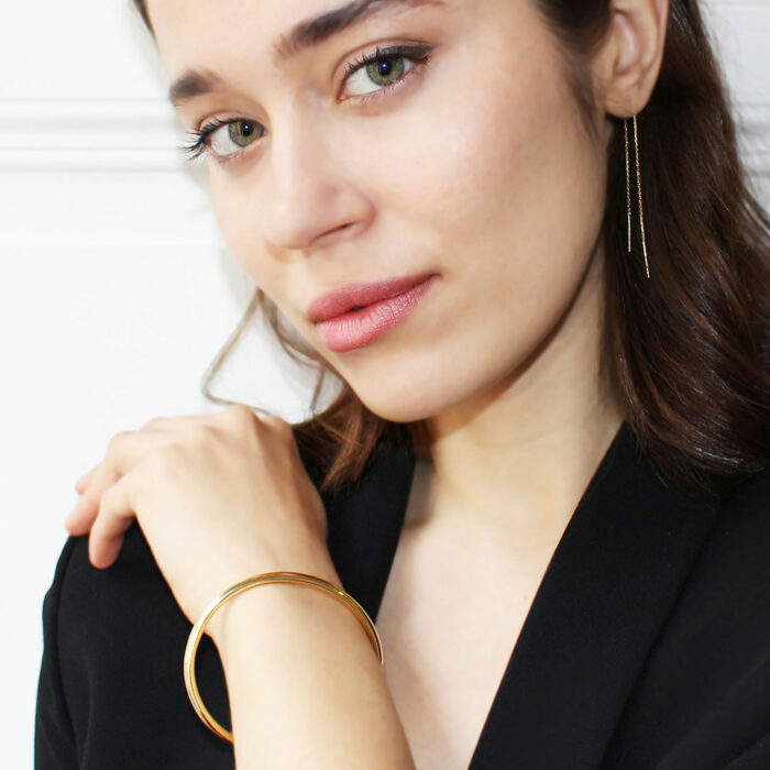 Lucky One Gold Chain Earrings