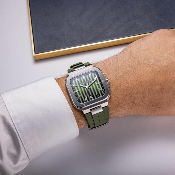 Lucky One Herbelin Cap Camarat Square Green Watch