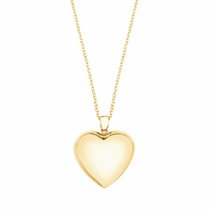 lucky one Large Heart Necklace – Yellow Gold
