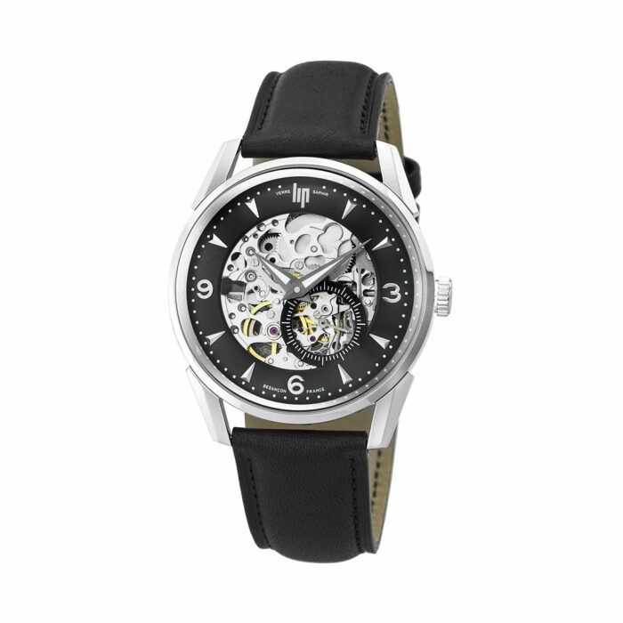 lucky one LIP Himalaya Black Skeleton Watch 671626