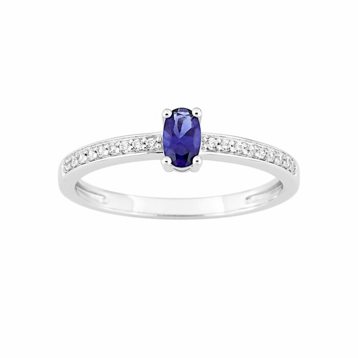 lucky one Lollipop Ring – Blue Sapphire Diamonds