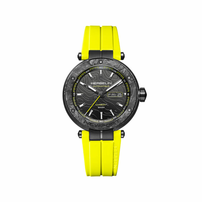 lucky one Newport Carbon Titanium Watch Herbelin