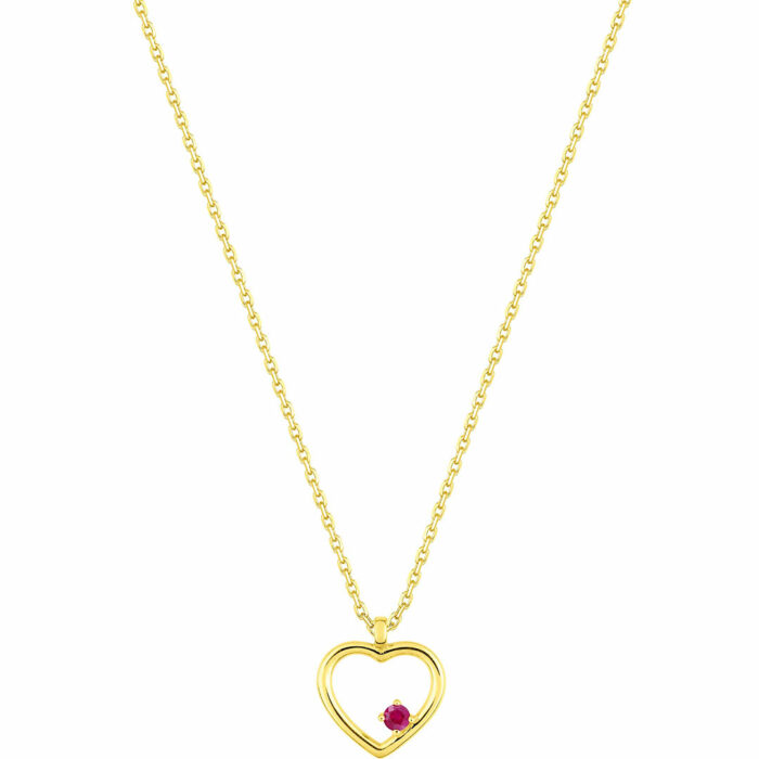 Lucky One Ruby Heart Necklace